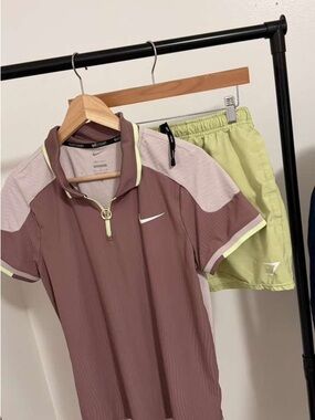 Nike Mauve Zip Polo The price for the set is the one listed in the post.
